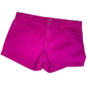 LOFT Magenta Chino Shorts